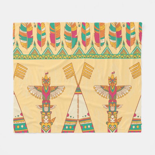 Indigene indigene Ornamentalgeschichte der Indiane Fleecedecke (Vorderseite (Horizontal))