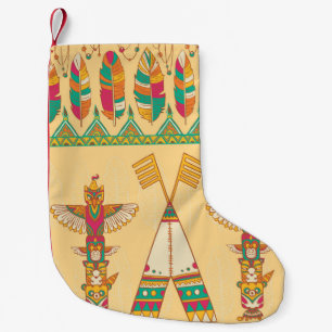 Indigene indigene Ornamentalgeschichte der Indiane Kleiner Weihnachtsstrumpf