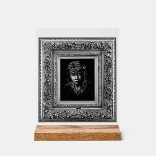 Indigene Indigene Ureinwohner. Acrylschild (Vorderseite)