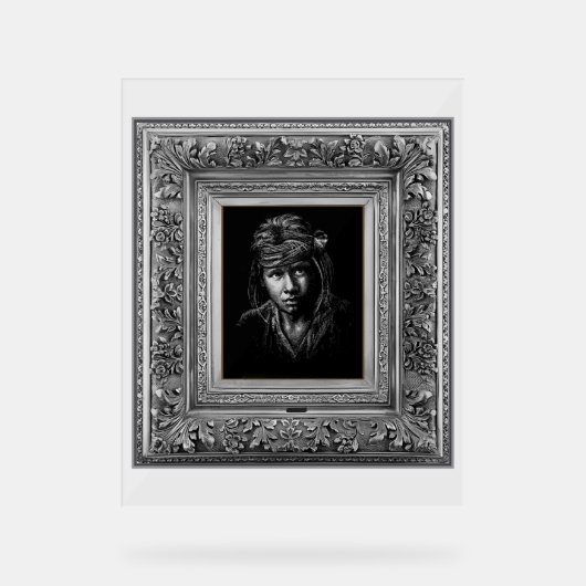 Indigene Indigene Ureinwohner. Acrylschild (Vorderseite)