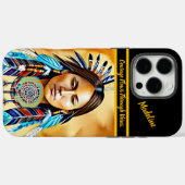 Indigene Kriegerin verehrt: Indigener Flair Case-Mate iPhone Hülle (Rückseite (Horizontal))