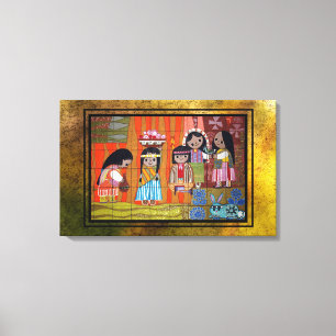 Indigene Leinwanddruck