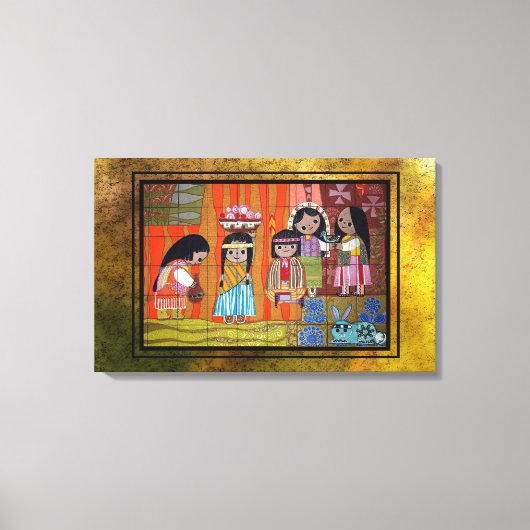 Indigene Leinwanddruck (Vorderseite)