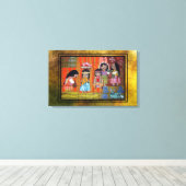 Indigene Leinwanddruck (Insitu (Holzboden))