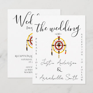 Indigene Medizin-Hochzeit des Bärenrads Einladung