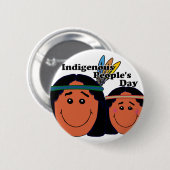 Indigene Menschen Button (Vorne & Hinten)