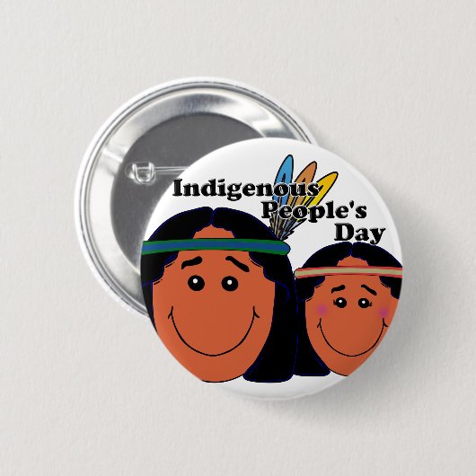 Indigene Menschen Button (Vorne & Hinten)