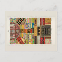 Indigene Muster auf Textilien Grußkarte