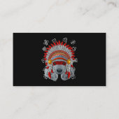 Indigene Poodle Native Amerikanische Ureinwohner D Visitenkarte (Rückseite)