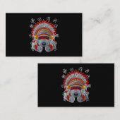 Indigene Poodle Native Amerikanische Ureinwohner D Visitenkarte (Vorne/Hinten)