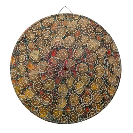 Indigene See in Ochre - einzigartig Dartscheibe (vorne)