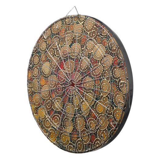 Indigene See in Ochre - einzigartig Dartscheibe (Vorderseite rechts)