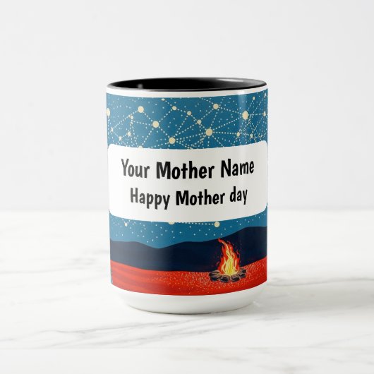 Indigene Sternenlicht-Lagerfeuer-Konstellation Tasse (Zentrum)