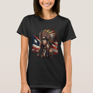 Indigene Taino Frau Puerto Rico Karibischer Inder T-Shirt