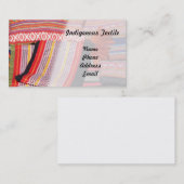 Indigene und indigene Textilien Visitenkarte (Vorne/Hinten)