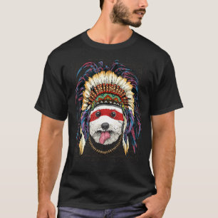 Indigener Amerikanische Ureinwohner Bichon Frise D T-Shirt