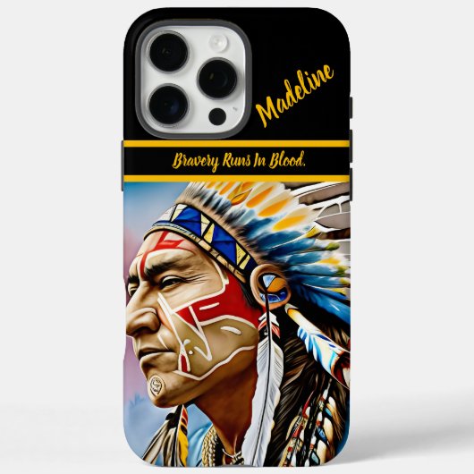 Indigener Wilder Flair Case-Mate iPhone Hülle (Rückseite)