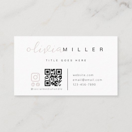 Indigenes amerikanisches Symbol Indigener QR-Code Visitenkarte (Rückseite)