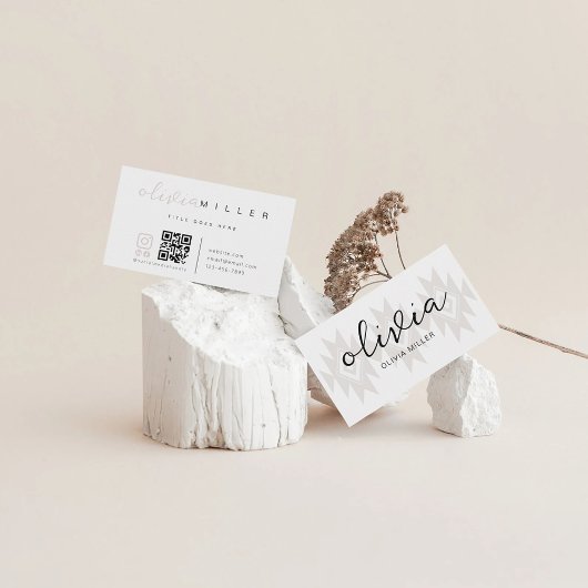 Indigenes amerikanisches Symbol Indigener QR-Code Visitenkarte