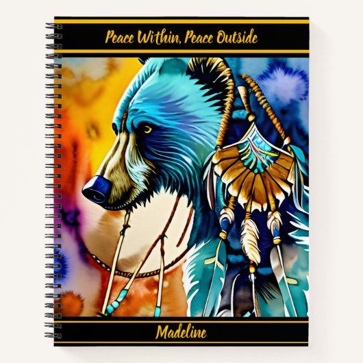 Indigenes Design-Notebook: Künstlerischer Flair Notizblock (Vorderseite)