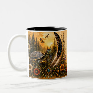 Indigenes Erbe Schildkröte  Zweifarbige Tasse