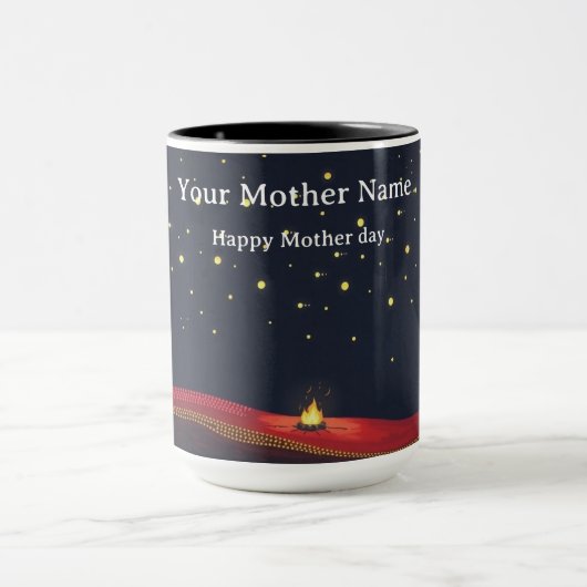 Indigenous Dot Starlit Campfire Constellation Tasse (Zentrum)