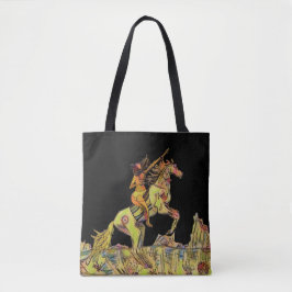 Indigenous Horse Native Indian Tote Bag Black Tasche