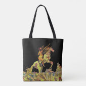 Indigenous Horse Native Indian Tote Bag Black Tasche (Rückseite)