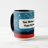 Indigenous Night Starlit Campfire Constellation Tasse (Vorderseite Links)