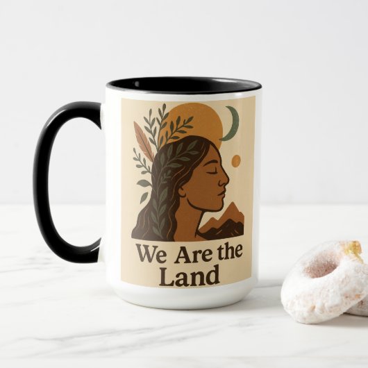 Indigenous Peoples’ Day Mug | Boho Earthy Coffee G Tasse (Mit Donut)