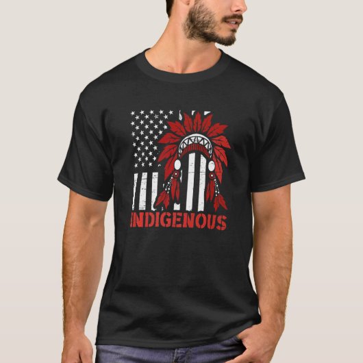 Indigenous Peoples Day USA Flag T-Shirt (Vorderseite)