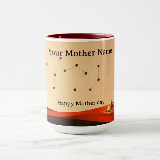 Indigenous Starlit Campfire Constellation Pastel Tasse (Zentrum)