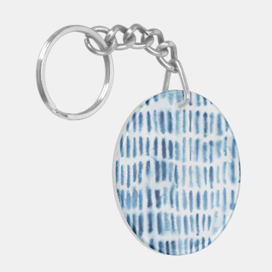 Indigio Aquarell-Druck Schlüsselanhänger (Vorderseite links)