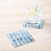 Indigio Wassercolor Print Rechteckiger Pappuntersetzer (Vor Ort)