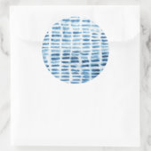 Indigio Wassercolor Print Runder Aufkleber (Tasche)