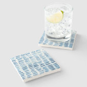 Indigio Wassercolor Print Steinuntersetzer (Seitenansicht)