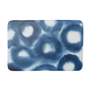 Indigio Watercolor Print Circles Badematte