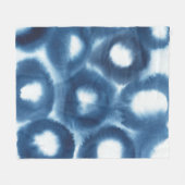 Indigio Watercolor Print Circles Fleecedecke (Vorderseite (Horizontal))