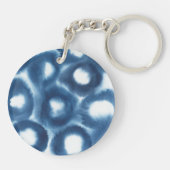Indigio Watercolor Print Circles Schlüsselanhänger (Rückseite)