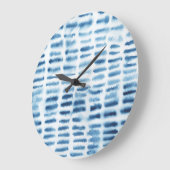 Indigio Watercolor Print Große Wanduhr (Winkel)