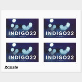 Indigo22 Rechteckiger Aufkleber (Blatt)