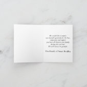 Indigo 1 florales Beileid Vielen Dank Note Card Dankeskarte (Innenseite)