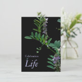 Indigo 2 Feier zur Beerdigung des Lebens Einladung (Stehend Vorderseite)