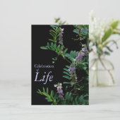 Indigo 3 Feier der Beerdigung des Lebens Einladung (Stehend Vorderseite)