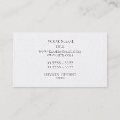 Indigo-abstraktes elegantes visitenkarte (Rückseite)