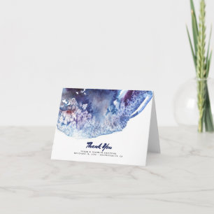Indigo Agata Crystal Modern Watercolor Vielen Dank Dankeskarte