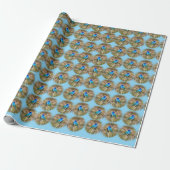 Indigo-Ammer-Singvogel-Wrap-Papier Blau Geschenkpapier (Ungerollt)