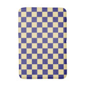 Indigo and butter checkerboard pattern badematte (Vorderseite Vertikal)