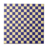 Indigo and butter checkerboard pattern fliese (Vorderseite)