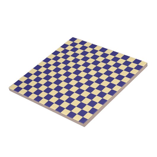 Indigo and butter checkerboard pattern fliese (Seite)
